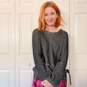 Madewell French Rib Side-Tie sweater, small